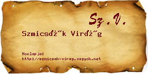 Szmicsák Virág névjegykártya