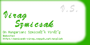virag szmicsak business card
